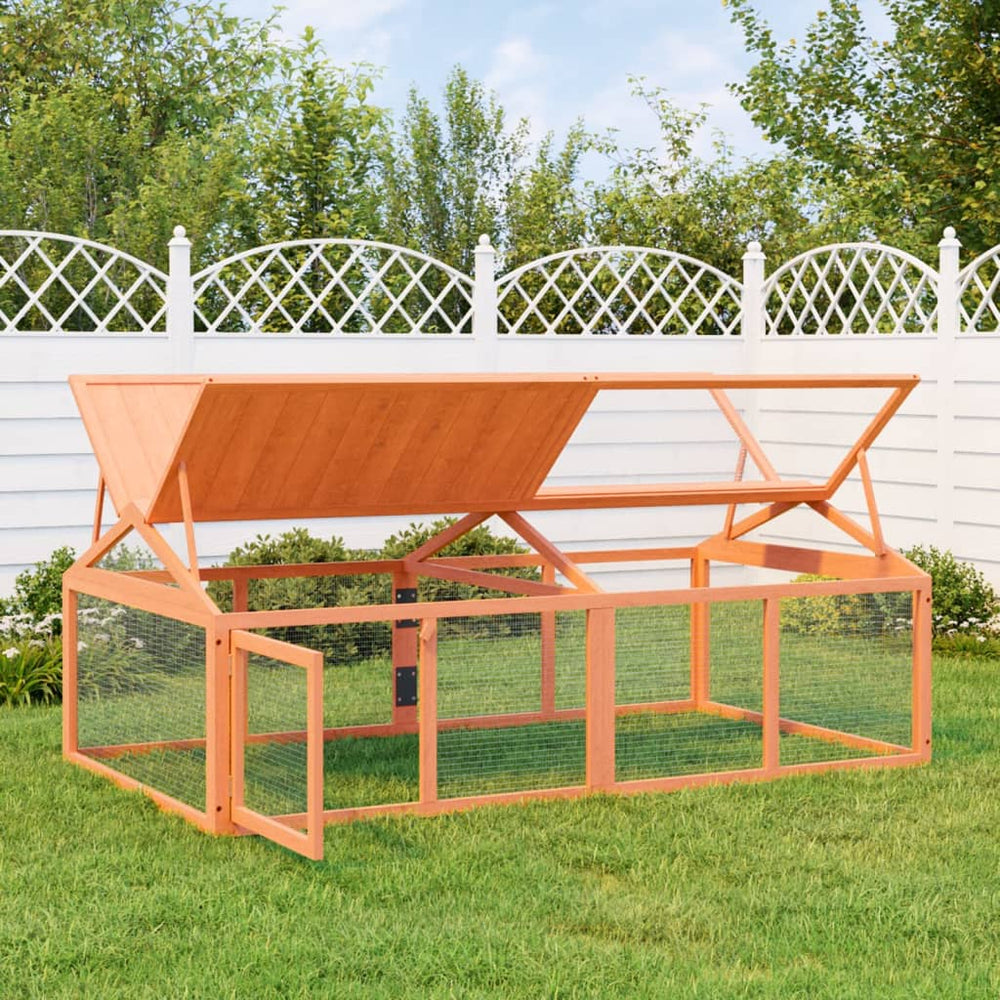 vidaXL Outdoor Run Brown 200x112.5x74 cm Solid Pine Wood