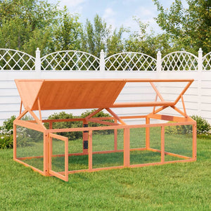 vidaXL Outdoor Run Brown 200x112.5x74 cm Solid Pine Wood