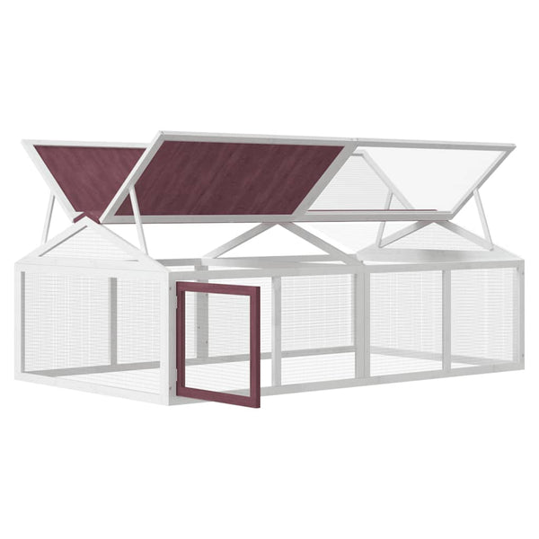 vidaXL Outdoor Playpen Mokka 200x112.5x74 cm Solid Pine Wood