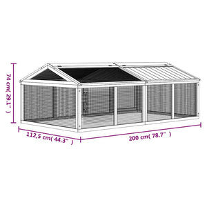 vidaXL Outdoor Playpen Mokka 200x112.5x74 cm Solid Pine Wood