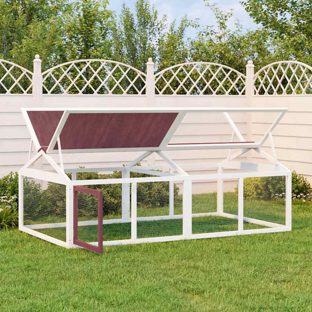 vidaXL Outdoor Playpen Mokka 200x112.5x74 cm Solid Pine Wood