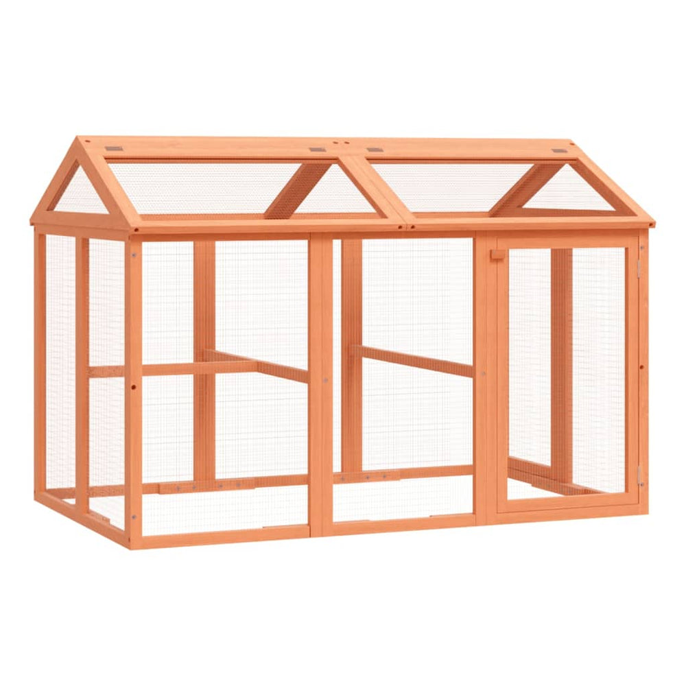 vidaXL Outdoor Run Brown 141x94x104 cm Solid Pine Wood
