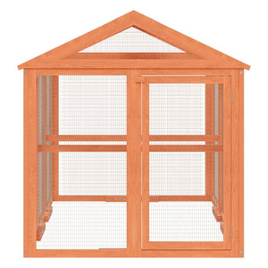 vidaXL Outdoor Run Brown 141x94x104 cm Solid Pine Wood