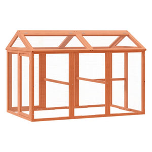 vidaXL Outdoor Run Brown 141x94x104 cm Solid Pine Wood