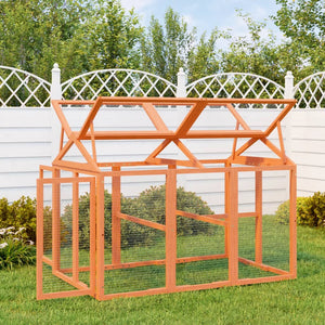 vidaXL Outdoor Run Brown 141x94x104 cm Solid Pine Wood