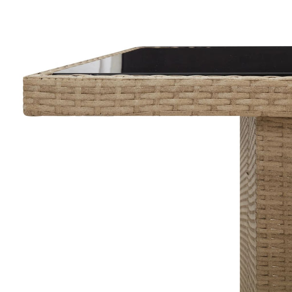 vidaXL 11-Piece Garden Dining Set with Cushions Beige Poly Rattan