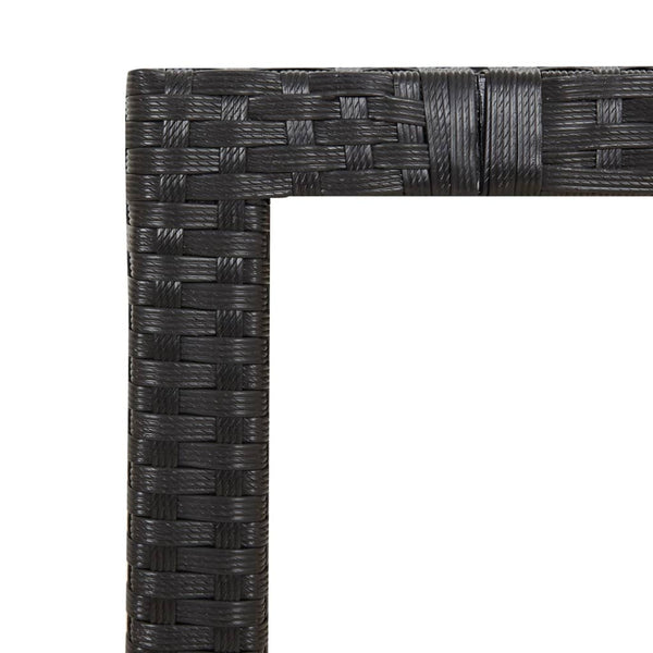 vidaXL 9-piece Garden Dining Set Black Poly Rattan & Solid Acacia Wood