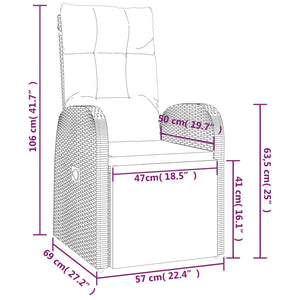 vidaXL 2-Piece Garden Lounge Set Black Poly Rattan & Steel