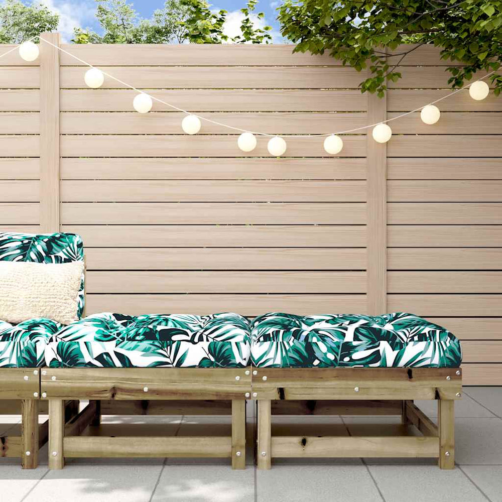 vidaXL Garden Stools with Cushions 2 pcs Impregnated Pinewood