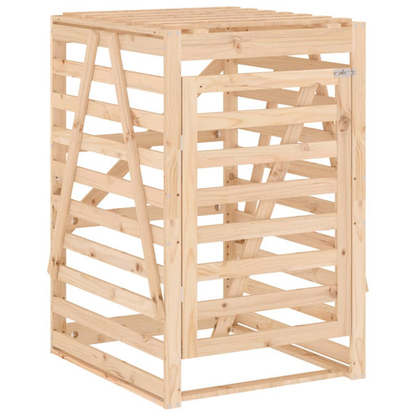 vidaXL Wheelie Bin Shed for 2 Bins Solid Pine Wood
