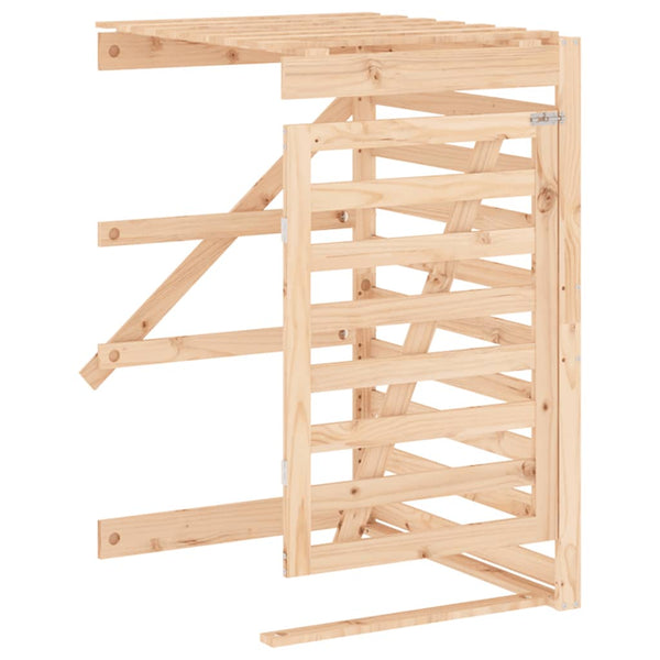 vidaXL Wheelie Bin Shed for 2 Bins Solid Pine Wood