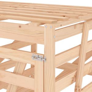 vidaXL Wheelie Bin Shed for 2 Bins Solid Pine Wood