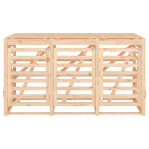vidaXL Triple Bin Storage Shed Solid Pine Wood