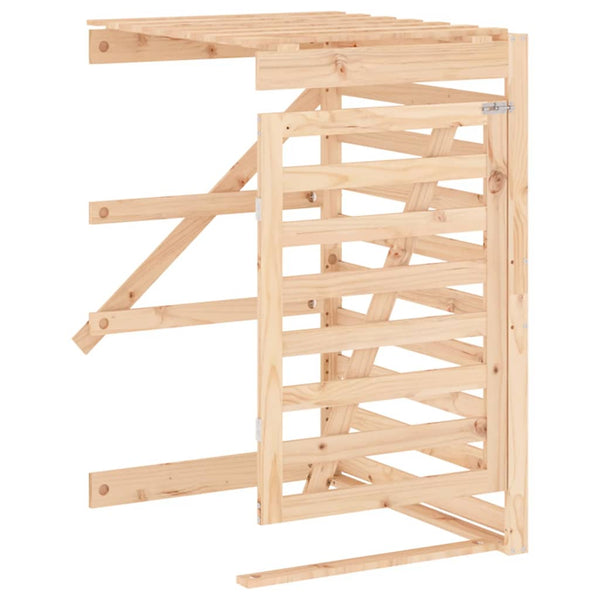 vidaXL Triple Bin Storage Shed Solid Pine Wood