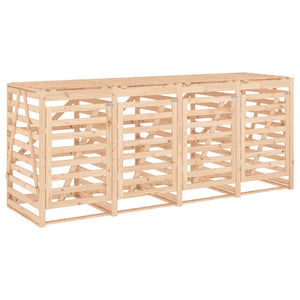 vidaXL Wheelie Bin Storage for 4 Bins Solid Pine Wood