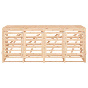 vidaXL Wheelie Bin Storage for 4 Bins Solid Pine Wood