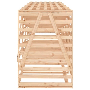 vidaXL Wheelie Bin Storage for 4 Bins Solid Pine Wood