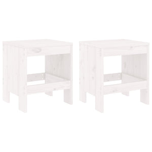 vidaXL 3-Piece Garden Bistro Set White Solid Pine Wood