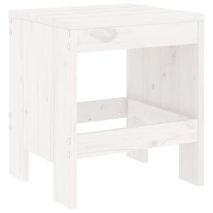vidaXL 3-Piece Garden Bistro Set White Solid Pine Wood
