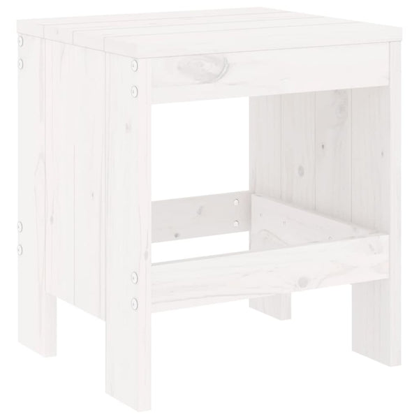 vidaXL 3-Piece Garden Bistro Set White Solid Pine Wood
