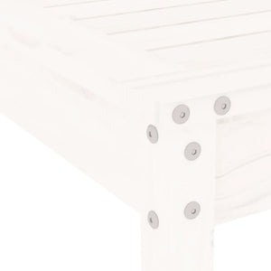 vidaXL 3-Piece Garden Bistro Set White Solid Pine Wood