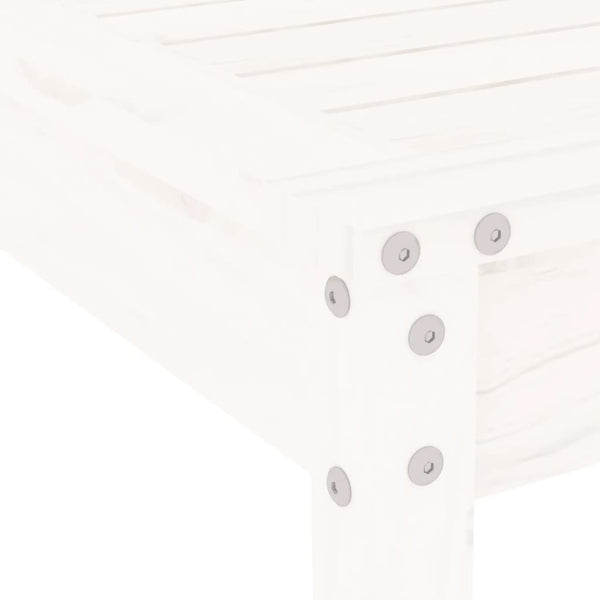 vidaXL 3-Piece Garden Bistro Set White Solid Pine Wood