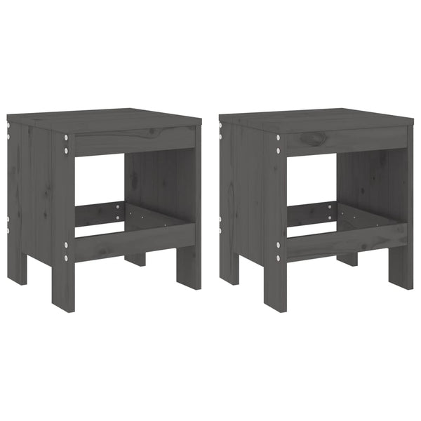 vidaXL 3-Piece Garden Bistro Set Gray Solid Pine Wood