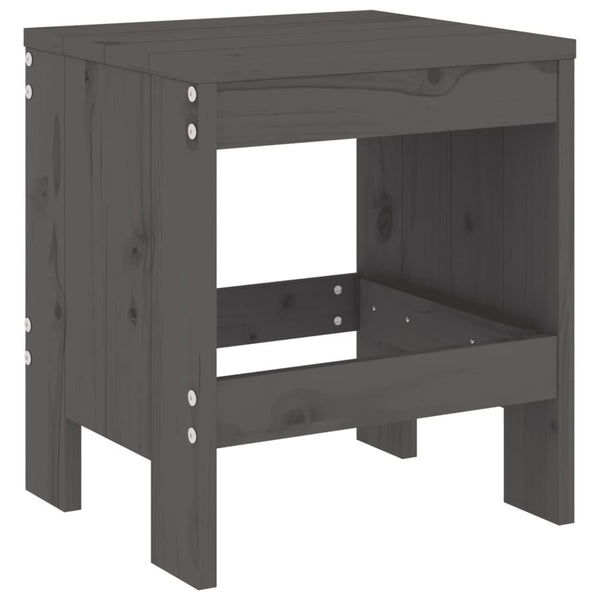 vidaXL 3-Piece Garden Bistro Set Gray Solid Pine Wood
