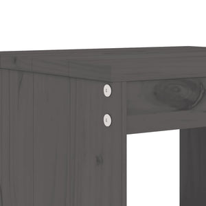 vidaXL 3-Piece Garden Bistro Set Gray Solid Pine Wood