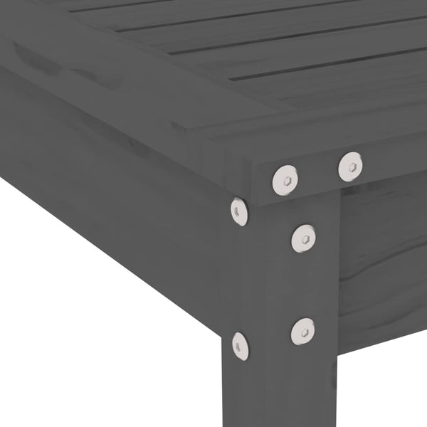 vidaXL 3-Piece Garden Bistro Set Gray Solid Pine Wood