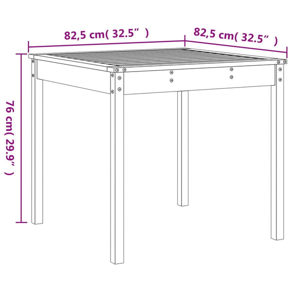 vidaXL 3-Piece Garden Bistro Set Gray Solid Pine Wood