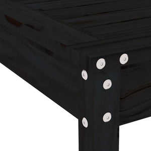 vidaXL 3-Piece Garden Bistro Set Black Solid Pine Wood