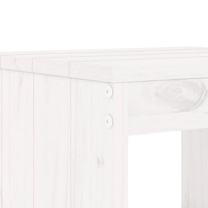 vidaXL 13-Piece Garden Dining Set White Solid Pinewood