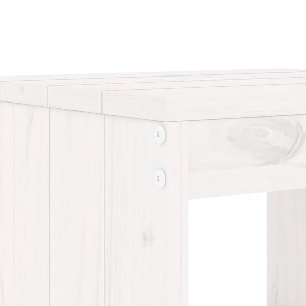 vidaXL 13-Piece Garden Dining Set White Solid Pinewood