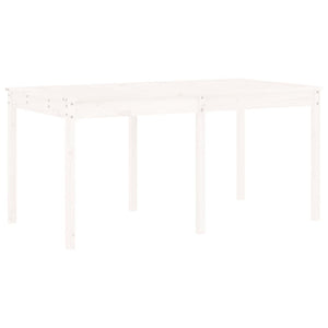 vidaXL 13-Piece Garden Dining Set White Solid Pinewood