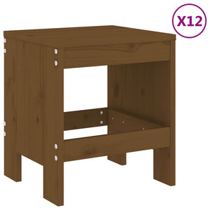 vidaXL 13-Piece Garden Dining Set Honey Brown Solid Pine Wood