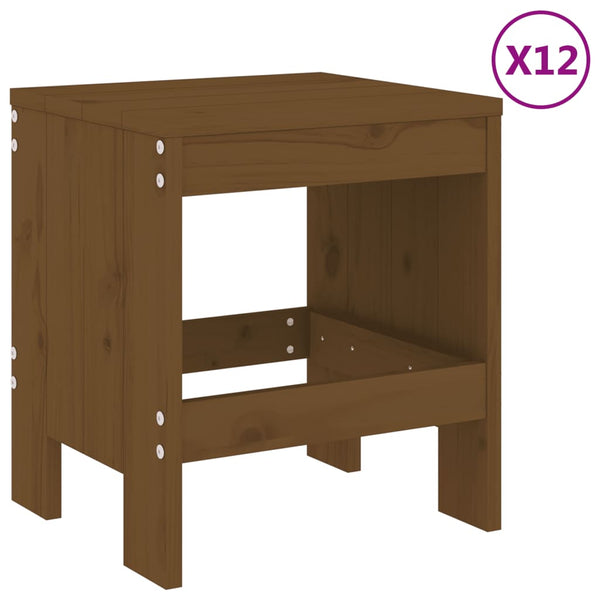 vidaXL 13-Piece Garden Dining Set Honey Brown Solid Pine Wood