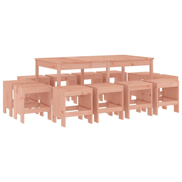 vidaXL 13-Piece Solid Douglas Fir Garden Dining Set