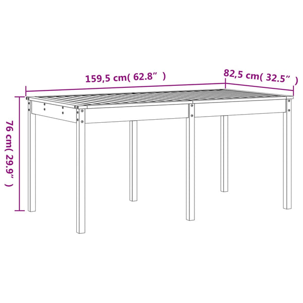 vidaXL 13-Piece Solid Douglas Fir Garden Dining Set