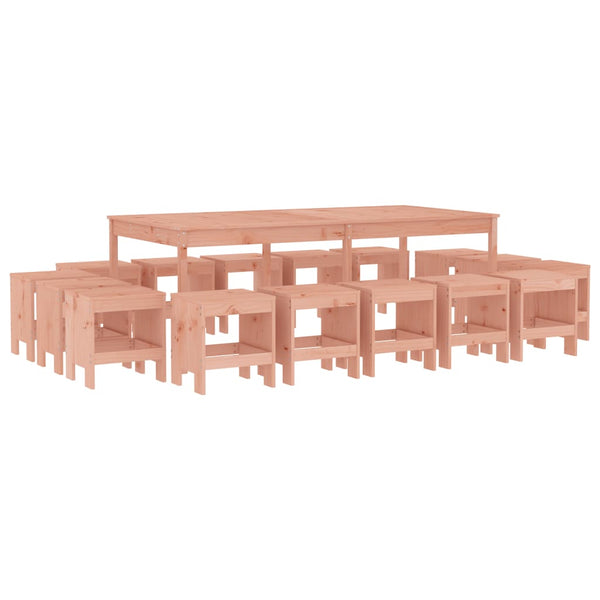 vidaXL 17-piece Garden Dining Set Solid Douglas Fir Wood