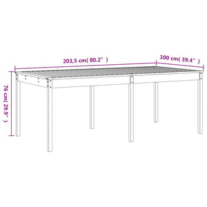 vidaXL 17-piece Garden Dining Set Solid Douglas Fir Wood