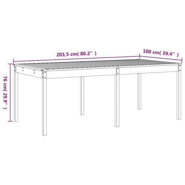 vidaXL 17-piece Garden Dining Set Solid Douglas Fir Wood