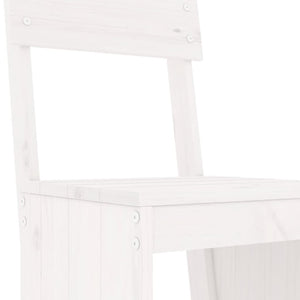 vidaXL 3-Piece Garden Bar Set White Solid Pinewood