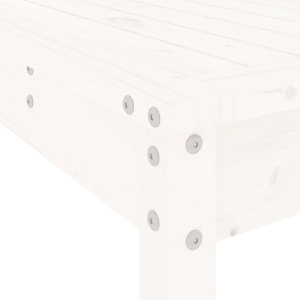 vidaXL 3-Piece Garden Bar Set White Solid Pinewood