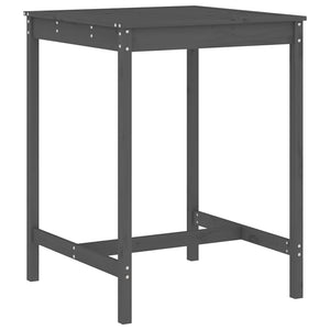 vidaXL 3-Piece Garden Bar Set Grey Solid Pine Wood