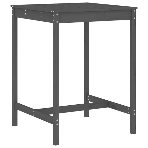 vidaXL 3-Piece Garden Bar Set Grey Solid Pine Wood