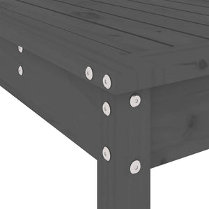 vidaXL 3-Piece Garden Bar Set Grey Solid Pine Wood