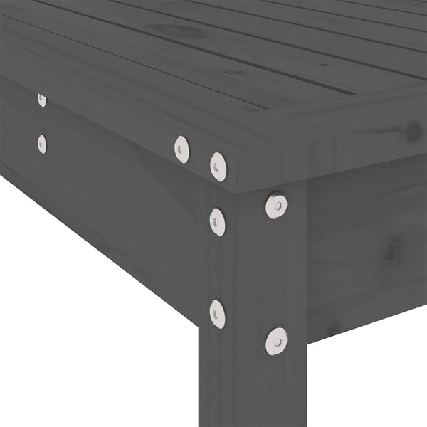 vidaXL 3-Piece Garden Bar Set Grey Solid Pine Wood
