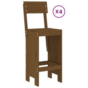 vidaXL 5-Piece Garden Bar Set Honey Brown Solid Pine Wood