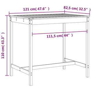vidaXL 5-piece Garden Bar Set Solid Douglas Fir Wood